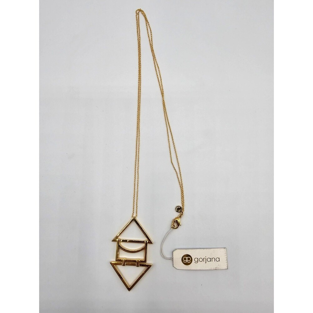 NEW w/ Tag Gorjana Abstract Pendant Geometric Necklace Gold Tone MSRP: $80.00